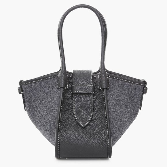 Vasic  Black and Gray Port Mini Wool Bag/Purse NWT in orig packaging! - Picture 2 of 6